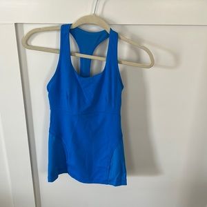 Blue Lululemon racer back tank
